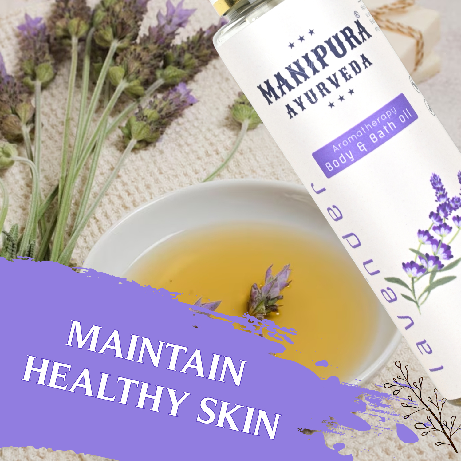 Aromatherapy Body & Bath Oil – Lavender